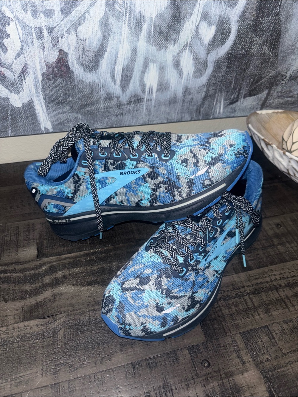 Brooks Ghost 15 Star/Eclipse/Grotto limited edition color pattern Womens SZ 8.5 - Picture 7 of 12